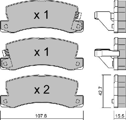 DJ Parts BP1261 - Bremžu uzliku kompl., Disku bremzes adetalas.lv