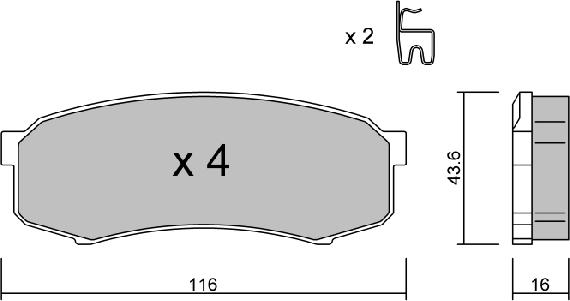 AISIN BPTO-2902 - Bremžu uzliku kompl., Disku bremzes adetalas.lv