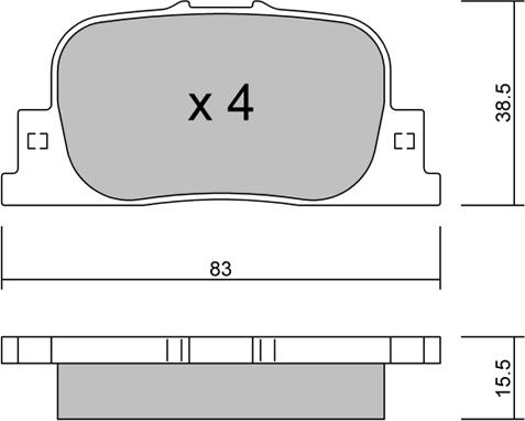 DEXWAL MOBIDEX MPT16 - Bremžu uzliku kompl., Disku bremzes adetalas.lv