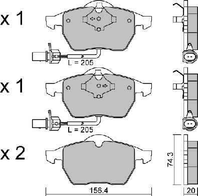 AISIN BPVW-1014 - Bremžu uzliku kompl., Disku bremzes adetalas.lv