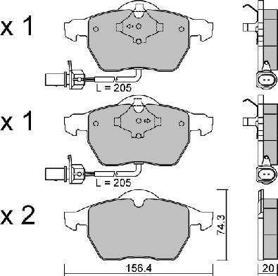 AISIN BPVW-1010 - Bremžu uzliku kompl., Disku bremzes adetalas.lv