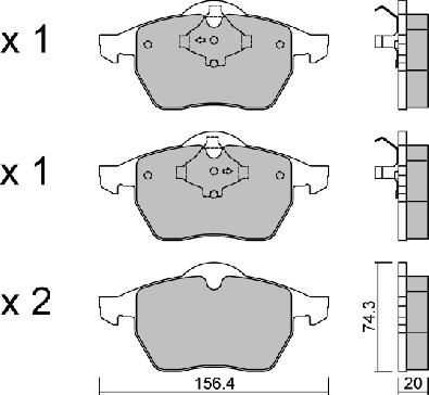 AISIN BPVW-1025 - Bremžu uzliku kompl., Disku bremzes adetalas.lv