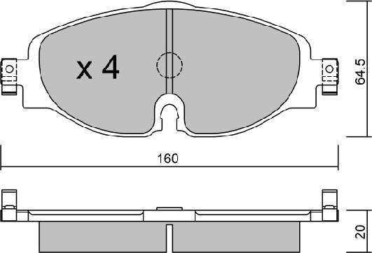 AISIN BPVW-1028 - Bremžu uzliku kompl., Disku bremzes adetalas.lv