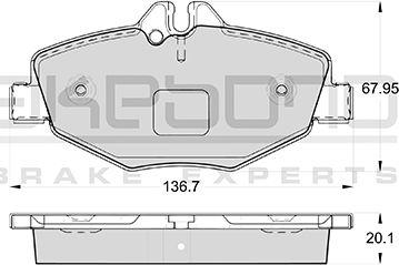 Akebono AN-4569WKE - Bremžu uzliku kompl., Disku bremzes adetalas.lv