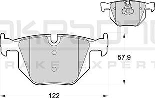 Akebono AN-4534K - Bremžu uzliku kompl., Disku bremzes adetalas.lv