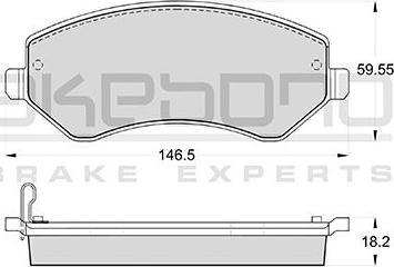 Akebono AN-4536WK - Bremžu uzliku kompl., Disku bremzes adetalas.lv