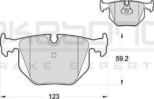 Akebono AN-4605K - Bremžu uzliku kompl., Disku bremzes adetalas.lv