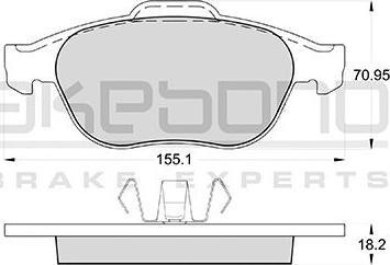 Akebono AN-4060KE - Bremžu uzliku kompl., Disku bremzes adetalas.lv