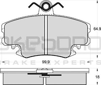 Akebono AN-4014KE - Bremžu uzliku kompl., Disku bremzes adetalas.lv