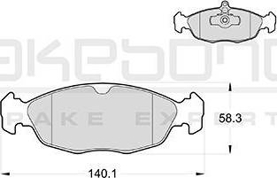 Akebono AN-4025K - Bremžu uzliku kompl., Disku bremzes adetalas.lv