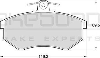 Akebono AN-4076K - Bremžu uzliku kompl., Disku bremzes adetalas.lv