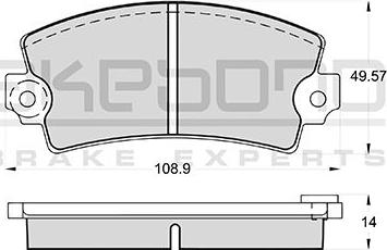 Akebono AN-4146WKE - Bremžu uzliku kompl., Disku bremzes adetalas.lv