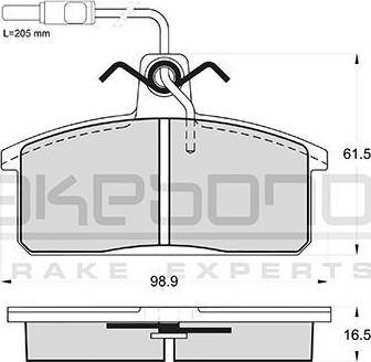 Akebono AN-4174WK - Bremžu uzliku kompl., Disku bremzes adetalas.lv