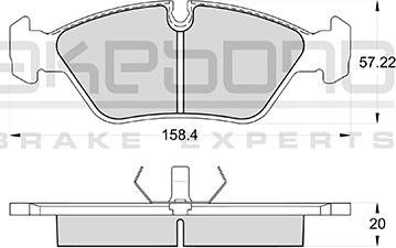 Akebono AN-4176KE - Bremžu uzliku kompl., Disku bremzes adetalas.lv