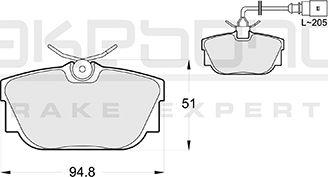 Akebono AN-4290WKE - Bremžu uzliku kompl., Disku bremzes adetalas.lv