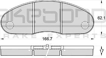 Akebono AN-4244WKE - Bremžu uzliku kompl., Disku bremzes adetalas.lv