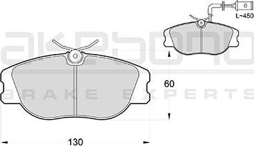 Akebono AN-4208WKE - Bremžu uzliku kompl., Disku bremzes adetalas.lv