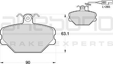 Akebono AN-4214WKE - Bremžu uzliku kompl., Disku bremzes adetalas.lv