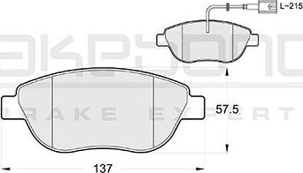 Akebono AN-4286WKE - Bremžu uzliku kompl., Disku bremzes adetalas.lv