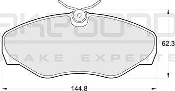 Akebono AN-4281KE - Bremžu uzliku kompl., Disku bremzes adetalas.lv