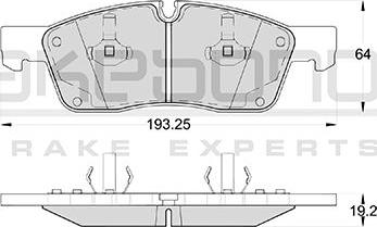 Akebono AN-4794WK - Bremžu uzliku kompl., Disku bremzes adetalas.lv