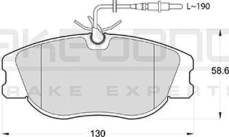 Akebono AN-4761WKE - Bremžu uzliku kompl., Disku bremzes adetalas.lv