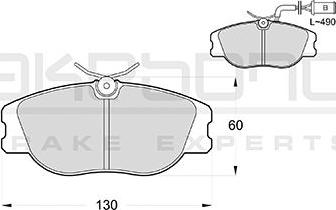 Akebono AN-4710WK - Bremžu uzliku kompl., Disku bremzes adetalas.lv