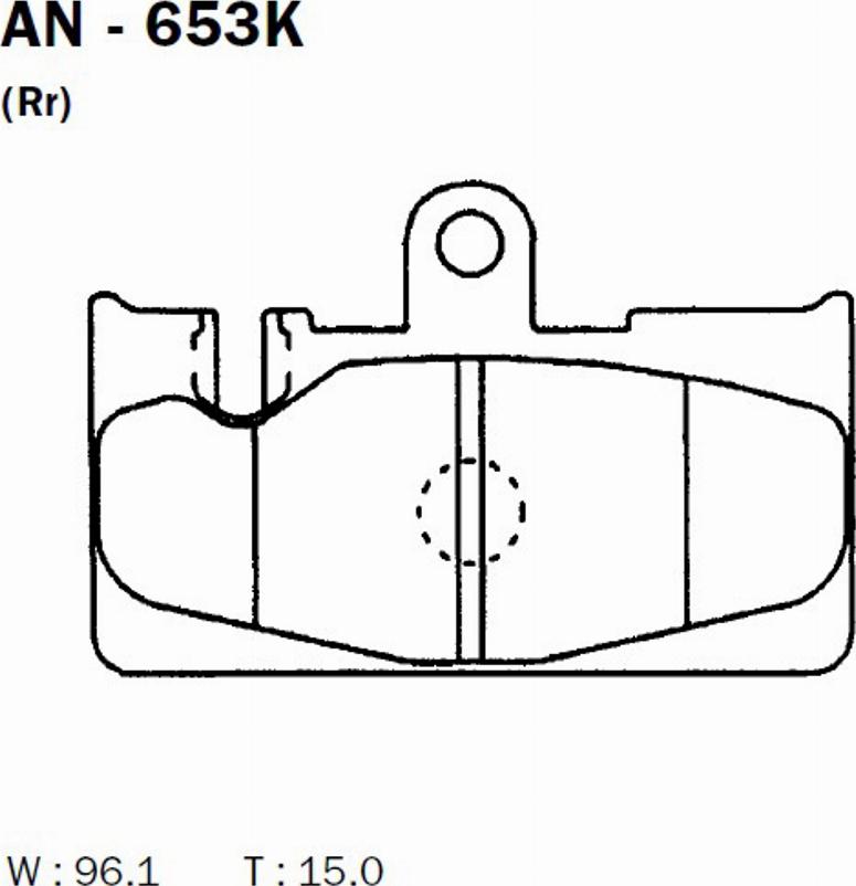 Akebono AN-653K - Bremžu uzliku kompl., Disku bremzes adetalas.lv