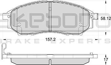 Akebono AN-605WK - Bremžu uzliku kompl., Disku bremzes adetalas.lv