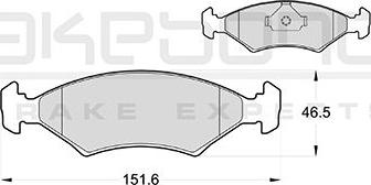 Akebono AN-8156K - Bremžu uzliku kompl., Disku bremzes adetalas.lv