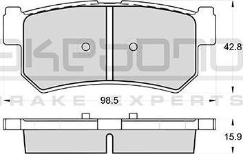 Akebono AN-8167WKE - Bremžu uzliku kompl., Disku bremzes adetalas.lv