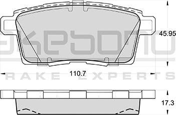 Akebono AN-737KE - Bremžu uzliku kompl., Disku bremzes adetalas.lv