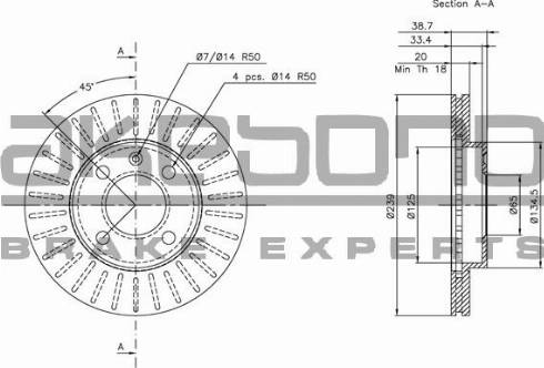 Akebono BN-0083 - Bremžu diski adetalas.lv