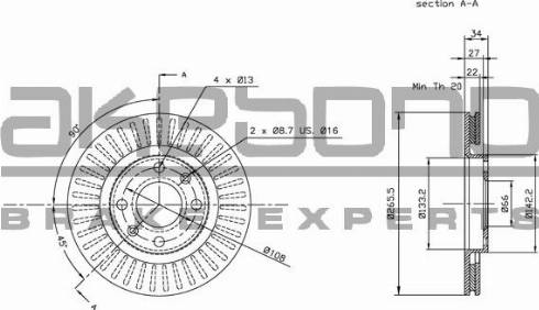 Akebono BN-0028 - Bremžu diski adetalas.lv