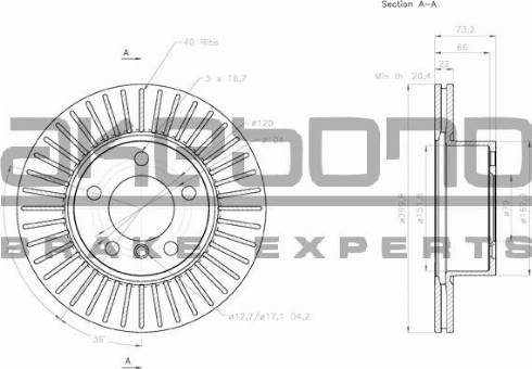 Akebono BN-0288 - Bremžu diski adetalas.lv