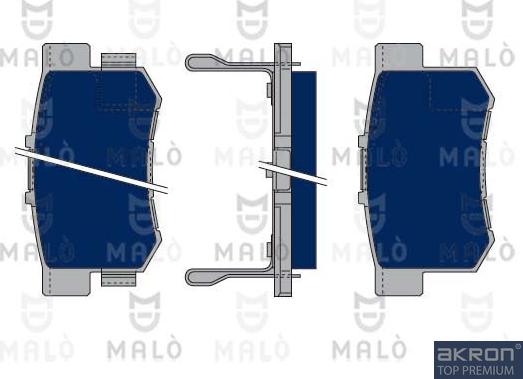 AKRON-MALÒ 1050048 - Bremžu uzliku kompl., Disku bremzes adetalas.lv