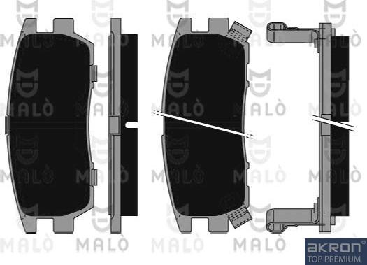 AKRON-MALÒ 1050063 - Bremžu uzliku kompl., Disku bremzes adetalas.lv