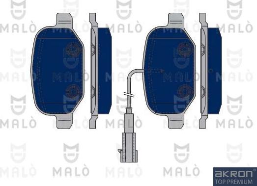 AKRON-MALÒ 1050002 - Bremžu uzliku kompl., Disku bremzes adetalas.lv