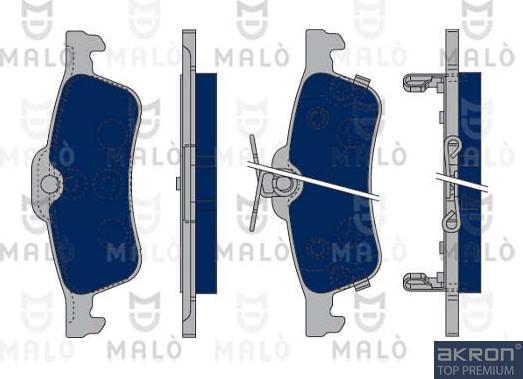 AKRON-MALÒ 1050039 - Bremžu uzliku kompl., Disku bremzes adetalas.lv