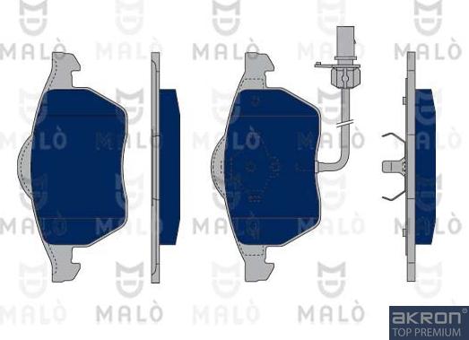 AKRON-MALÒ 1050192 - Bremžu uzliku kompl., Disku bremzes adetalas.lv