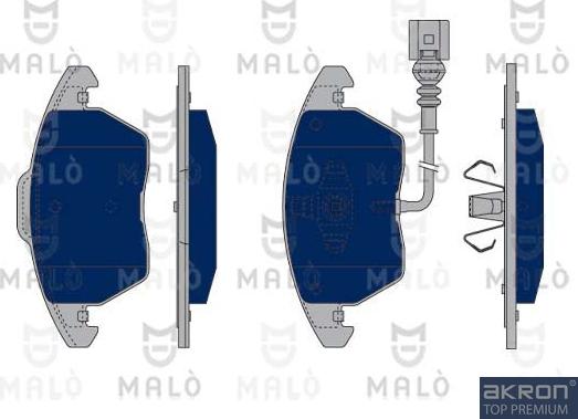 AKRON-MALÒ 1050150 - Bremžu uzliku kompl., Disku bremzes adetalas.lv