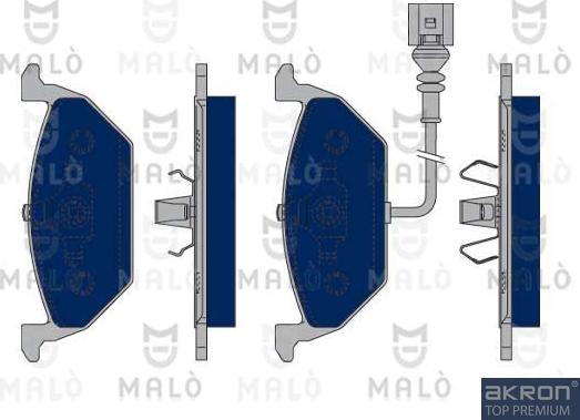 AKRON-MALÒ 1050103 - Bremžu uzliku kompl., Disku bremzes adetalas.lv