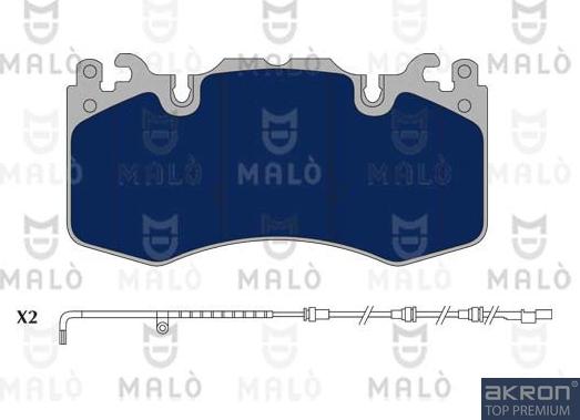 AKRON-MALÒ 1051117 - Bremžu uzliku kompl., Disku bremzes adetalas.lv