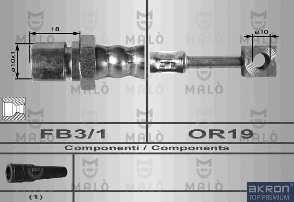 AKRON-MALÒ 8615 - Bremžu šļūtene adetalas.lv