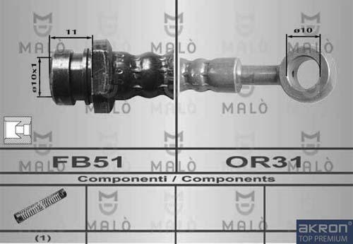 AKRON-MALÒ 80503 - Bremžu šļūtene adetalas.lv