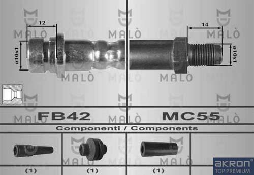 AKRON-MALÒ 80539 - Bremžu šļūtene adetalas.lv