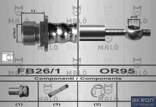 AKRON-MALÒ 80538 - Bremžu šļūtene adetalas.lv