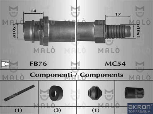 AKRON-MALÒ 80697 - Bremžu šļūtene adetalas.lv