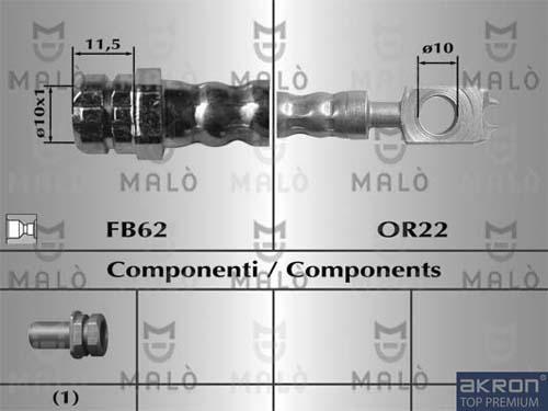 AKRON-MALÒ 80160 - Bremžu šļūtene adetalas.lv