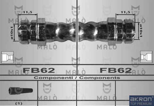 AKRON-MALÒ 80161 - Bremžu šļūtene adetalas.lv